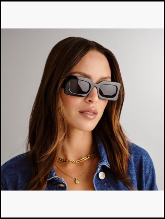 Unisex Rectangular Sunglasses with Polycarbonate Lenses main image 7